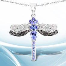 Load image into Gallery viewer, 1.93 Carat Genuine Tanzanite and White Topaz .925 Sterling Silver Pendant
