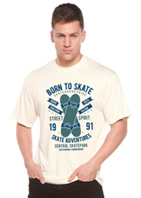 Load image into Gallery viewer, Born To Skate Men's Bamboo Viscose/Organic Cotton Short Sleeve Graphic T-Shirt
