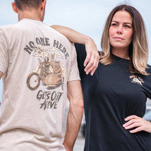 Load image into Gallery viewer, No one here gets out alive T-shirt
