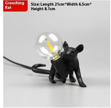 Load image into Gallery viewer, Postmodern Resin Animal Rat Mouse Table Lamp Small Mini Mouse Cute LED Night Lights Home Décor Desk Lights Bedside Lamp Decorative Table Lamp Cute Study Lamps for Bedroom Décor (
