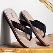 Load image into Gallery viewer, Comfortable Casual Summer Flip- Flops Men Beach Slippers Sandals Simple Luxury Design Indoor Non-Slip Black Flip Flops
