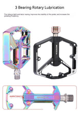 Load image into Gallery viewer, Bicycle Pedal Non-Slip  Bike Pedals Aluminum Alloy Flat Platform Applicable Waterproof Cycling Accessories Bike Pedals Road Bicycle Pedals Cleats Set Clipless Pedals Compatible With Road Bikes
