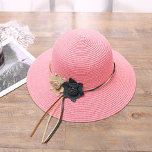 Load image into Gallery viewer, Girls Hats Children Raw Edge Straw Hat For Girls Kids Sun Cap Girls  Hat Baby Beach Caps In leegant Modern Design
