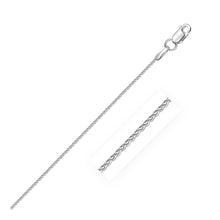 Load image into Gallery viewer, 14k White Gold Round Wheat Chain 1.0mm
