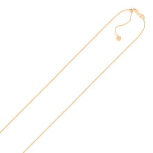 将图片加载到图库查看器，14k Rose Gold Adjustable Cable Chain 0.9mm
