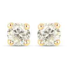Load image into Gallery viewer, 1.01 Carat Genuine LB Diamond 14K Yellow Gold Earrings
