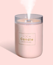 Load image into Gallery viewer, 280ML Ultrasonic Air Humidifier Candle Romantic Soft Light USB Essential Oil Diffuser Car  Aroma Mist Maker
