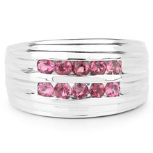 Load image into Gallery viewer, 1.00 Carat Genuine Pink Tourmaline .925 Sterling Silver Ring
