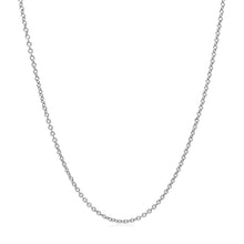 将图片加载到图库查看器，14k White Gold Round Cable Link Chain 1.3mm
