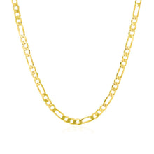 将图片加载到图库查看器，3.1mm 14k Yellow Gold Solid Figaro Chain
