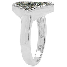 Load image into Gallery viewer, 0.28 Carat Genuine Blue Diamond .925 Sterling Silver Ring
