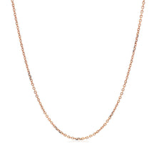 将图片加载到图库查看器，14k Rose Gold Diamond Cut Cable Link Chain 1.1mm
