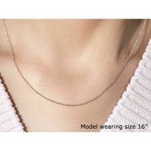 将图片加载到图库查看器，14k White Gold Round Cable Link Chain 1.1mm
