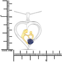 Load image into Gallery viewer, 0.50 Carat Genuine Blue Sapphire .925 Sterling Silver Pendant
