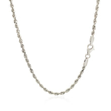 Load image into Gallery viewer, 2.5mm 14k White Gold Solid Diamond Cut Rope Chain

