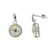 将图片加载到图库查看器，Cubic Zirconium Dangle Earrings Sterling Silver
