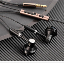 Load image into Gallery viewer, 9D Stereo Earphones Mic Headphone Headset In-ear Wired Headphones Bass Wire Earphone Earbud Phone Headset With Microphone Wired Earbuds Noise Isolating in-Ear Headphones Earphones with Mic Volume Control Plug for Sports Workout Compatible
