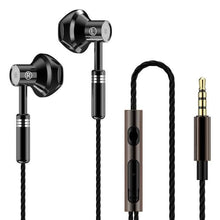 Load image into Gallery viewer, 9D Stereo Earphones Mic Headphone Headset In-ear Wired Headphones Bass Wire Earphone Earbud Phone Headset With Microphone Wired Earbuds Noise Isolating in-Ear Headphones Earphones with Mic Volume Control Plug for Sports Workout Compatible
