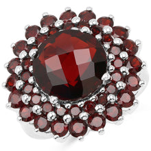 Load image into Gallery viewer, 9.90 Carat Genuine Garnet .925 Sterling Silver Ring
