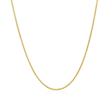 Load image into Gallery viewer, 14k Yellow Gold Diamond Cut Round Wheat Chain 1.0mm
