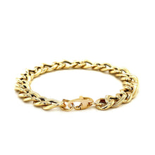 Load image into Gallery viewer, 14k Yellow Gold Curb Chain Design with Diamond Cuts Bracelet
