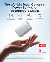 将图片加载到图库查看器，Anker Nano Power Bank (10K, 45W, Built-In Retractable USB-C Cable)
