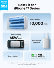将图片加载到图库查看器，Anker Nano Power Bank (10K, 45W, Built-In Retractable USB-C Cable)
