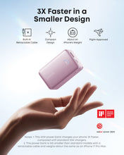 将图片加载到图库查看器，Anker Nano Power Bank (10K, 45W, Built-In Retractable USB-C Cable)
