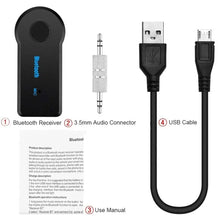 Load image into Gallery viewer, Car Bluetooth 5.0 Receiver 3.5mm Jack Wireless Bluetooth Transceiver  Adapter For Car Kit Music Audio Aux A2dp Earphone Receiver
