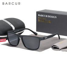 将图片加载到图库查看器，BARCUR Sports Polarized Sunglasses for Men Lightweight TR90 Square Fishing &amp; Travel Eyewear UV400 Protection Men Accessory

