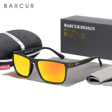 将图片加载到图库查看器，BARCUR Sports Polarized Sunglasses for Men Lightweight TR90 Square Fishing &amp; Travel Eyewear UV400 Protection Men Accessory
