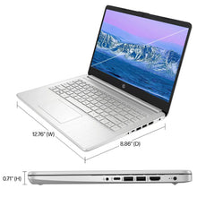 Load image into Gallery viewer, HP Newest 14" Business Laptop,Intel Celeron N4120,Up to16GB RAM,384GB Storage(128GB eMMC+256GB Micro SD),1Year Office 365,Silver
