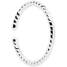 Load image into Gallery viewer, 14k White Gold Bendable Nose Hoop 20G 5/16 Twisted
