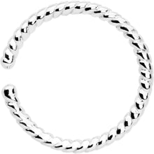 Load image into Gallery viewer, 14k White Gold Bendable Nose Hoop 20G 5/16 Twisted
