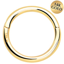 将图片加载到图库查看器，14k Solid Yellow Gold Hinged Segment Ring Elegance 18G 5/16
