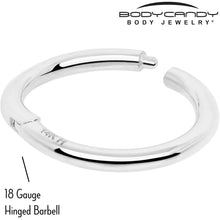 将图片加载到图库查看器，14k Solid White Gold Hinged Segment Ring Elegance 18G 5/16
