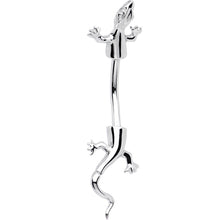 将图片加载到图库查看器，16G Solid 14k White Gold Lizard Belly Ring
