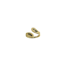 将图片加载到图库查看器，10K Yellow Gold Black Cubic Zirconia Wrap Toe Ring
