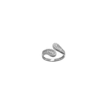 将图片加载到图库查看器，14k White Gold Cubic Zirconia Wrap Toe Ring
