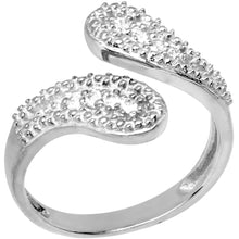 将图片加载到图库查看器，14k White Gold Cubic Zirconia Wrap Toe Ring
