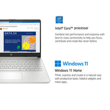 Load image into Gallery viewer, HP Newest 14" Business Laptop,Intel Celeron N4120,Up to16GB RAM,384GB Storage(128GB eMMC+256GB Micro SD),1Year Office 365,Silver

