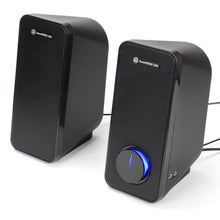 将图片加载到图库查看器，GOgroove SonaVERSE UB2 USB‑Powered 2‑Way Speakers (Blackout)
