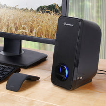 将图片加载到图库查看器，GOgroove SonaVERSE UB2 USB‑Powered 2‑Way Speakers (Blackout)
