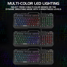 Load image into Gallery viewer, Enhance Infiltrate KL2 Membrane Gaming Keyboard – Multi-Color LED – Metal Build – Quiet Switches
