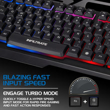 Load image into Gallery viewer, Enhance Infiltrate KL2 Membrane Gaming Keyboard – Multi-Color LED – Metal Build – Quiet Switches
