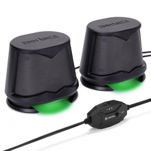 Load image into Gallery viewer, Enhance SB2 USB Powered LED Speakers – Green LED / 10 W Peak
