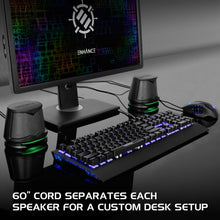 Load image into Gallery viewer, Enhance SB2 USB Powered LED Speakers – Green LED / 10 W Peak
