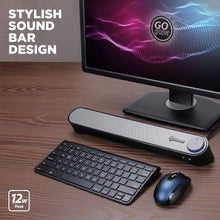 Load image into Gallery viewer, GOgroove SonaVERSE UBR Sound Bar USB‑Powered 6 W RMS / 12 W Peak
