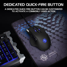Load image into Gallery viewer, Enhance Theorem 2 MMO Gaming Mouse — 13‑Button, 4000 DPI, Black
