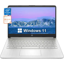Load image into Gallery viewer, HP Newest 14" Business Laptop,Intel Celeron N4120,Up to16GB RAM,384GB Storage(128GB eMMC+256GB Micro SD),1Year Office 365,Silver
